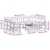 vidaXL Buiten bankenset met kussen 10 pcs Natuurlijk en Lichtgrijs