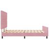 vidaXL Boxspringbed met hoofdeinde Roze 140 x 200 cm Fluweel