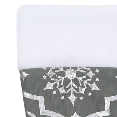 vidaXL Kerstboomrok luxe met sok 150 cm stof grijs