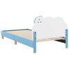 vidaXL Bedframe voor kinderen met hoofdbord Blauw 80 x 200 cm PU