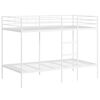 vidaXL Stapelbed zonder matras 100x200 cm staal wit