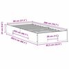 vidaXL Bedframe met opslag Wit 80 x 200 cm Massief grenenhout