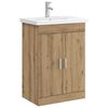 vidaXL Badkamermeubelset Artisanaal eiken 61 x 40 x 84,5 cm