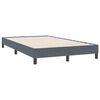 vidaXL Boxspring met matras en LED fluweel donkergrijs 120x220 cm