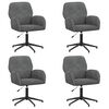vidaXL Draaiende Bureaustoelen 4 st 54 x 55 x 90 cm Donkergrijs