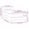 vidaXL Boxspring met matras en LED fluweel donkergrijs 100x210 cm