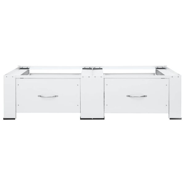 vidaXL Dubbele wasmachinevoet met lades wit