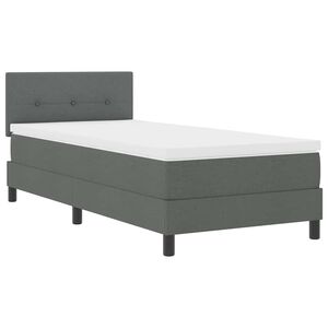 vidaXL Boxspring bed met hoofdeinde Donkergrijs 80 x 200 cm Stof