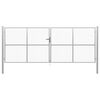 vidaXL Tuinpoort gegalvaniseerd staal 400x150 cm zilver