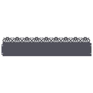 vidaXL Gazonranden 10 st 103 x 0,05 x 22 cm Staal Antraciet