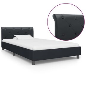 vidaXL Bedframe kunstleer zwart 90x200 cm