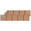 vidaXL Hek set 10 st 1657 x 186 cm WPC en Aluminium Bruin