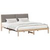 vidaXL Bedframe Bruin en taupe 180 x 200 cm Massief grenenhout