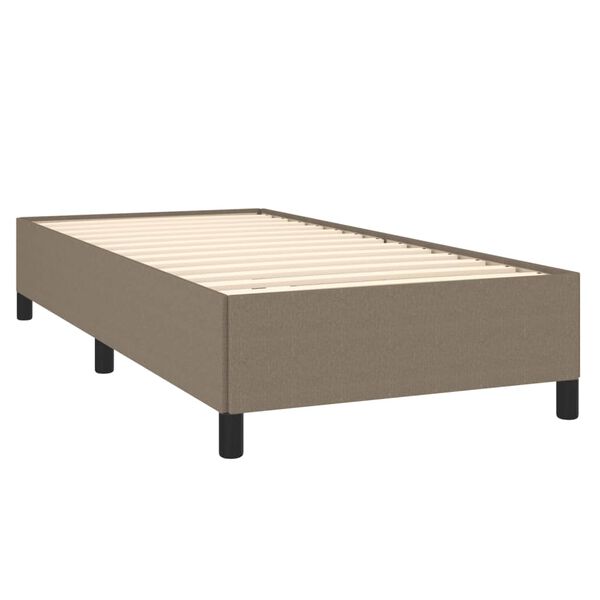 vidaXL Bedframe zonder matras 90x200 cm stof taupe
