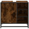 vidaXL Wastafelkast 65x33x60 cm bewerkt hout gerookt eikenkleurig
