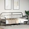 vidaXL Bedframe voor een daybed Zwart 100 x 190 cm Gepoedercoat staal