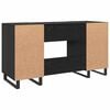 vidaXL Bureau met plank Zwart eiken 140 x 50 x 75 cm Bewerkt hout
