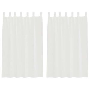 vidaXL Gordijnen voile met lussen 2 st 140x175 cm wit