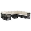 vidaXL Tuinbankenset 12 st Zwart poly rattan