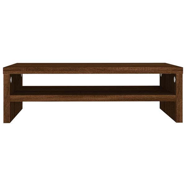 vidaXL Monitorstandaard 42x24x13 cm bewerkt hout bruin eikenkleur