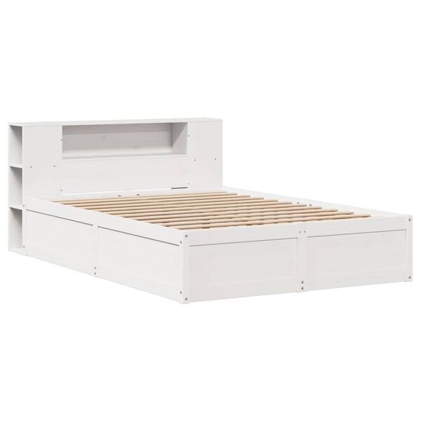 vidaXL Bedframe zonder matras massief grenenhout wit 120x200 cm