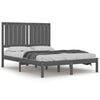 vidaXL Bedframe massief grenenhout grijs 120x200 cm