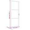 vidaXL Binnendeur 76x201,5 cm ESG-glas en aluminium zwart