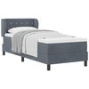 vidaXL Boxspringbed met hoofdeinde Donkergrijs 80 x 200 cm Fluweel