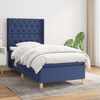 vidaXL Boxspring met matras stof blauw 80x200 cm