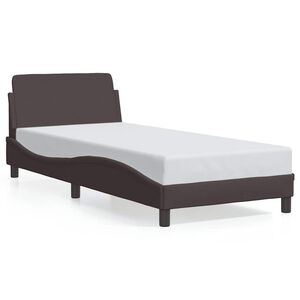 vidaXL Bedframe "Dover" 90x190 cm stof donkerbruin