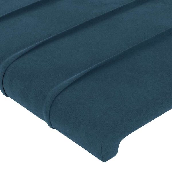 vidaXL Hoofdborden 160x5x78/88 cm fluweel donkerblauw