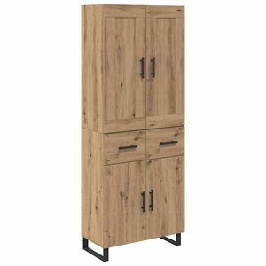 vidaXL Hoge kast 2 st Artisan Eiken 69,5 x 34 x 180 cm
