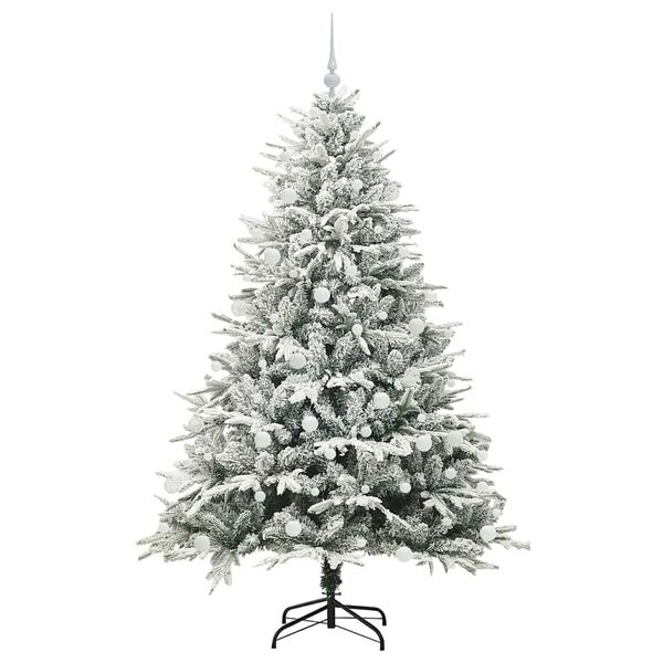 vidaXL Artificial Pre-lit Kerstboom met Ballenset Groen 180 cm