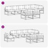 vidaXL Buiten bankenset met kussen 8 pcs Natuurlijk en Cr&egrave;me