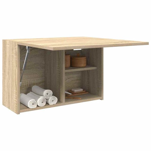 vidaXL Badkamerwandkast 60x25x40 cm bewerkt hout sonoma eikenkleurig