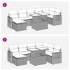 vidaXL 8-delige Loungeset met kussens poly rattan beige