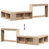 vidaXL Nachtkastje met bureau 222x107x75 cm massief grenenhout