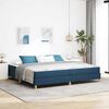 vidaXL Boxspringbed met matras Blauw 200 x 200 cm Stof