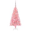 vidaXL Kerstboom met 150 LED met standaard Roze 120 cm PVC