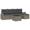 vidaXL Tuin Sofa Set 6 st Grijs poly rattan