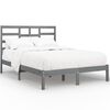 vidaXL Bedframe massief hout grijs 160x200 cm