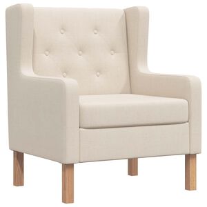vidaXL Fauteuil stof cr&egrave;mewit