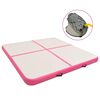 vidaXL Gymnastiekmat met pomp opblaasbaar 200x200x20 cm PVC roze