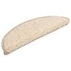 vidaXL Trapmatten 15 st 56x17x3 cm Cr&egrave;me Halfrond