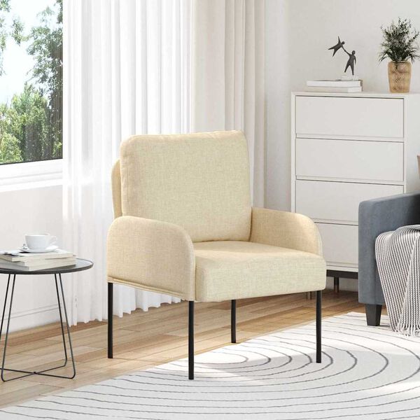 vidaXL Banken met kussen 55cm Cr&egrave;me Multiplex