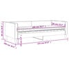 vidaXL Slaapbank met matras 90x200 cm stof donkergrijs