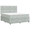 vidaXL Boxspringbed met matras Lichtgrijs 140 x 190 cm Fluweel