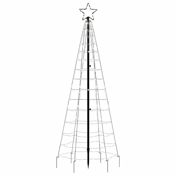 vidaXL LED-kerstboom met spikes 220 LED's koud wit 180 cm
