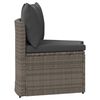 vidaXL 2-delige Loungeset met kussens poly rattan grijs