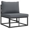 vidaXL Buitenmeubilair Metaal Zwart en Anthraciet 70 x 71,5 x 71 cm